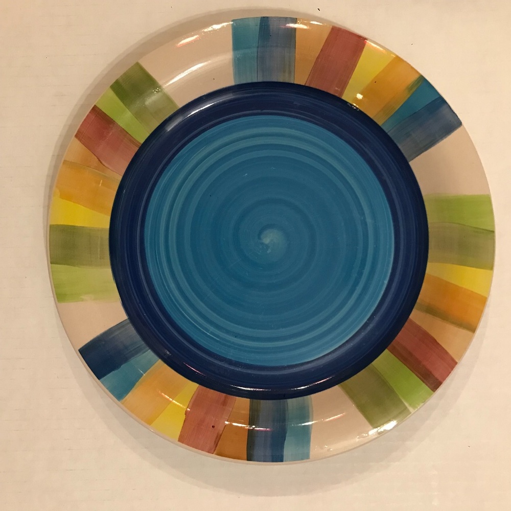 Gibson ”Carmelita Stripes”  2 Dinner Plates
